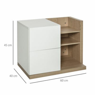 Schreibtisch Organizer mit 2 Schubladen, weiß, HOMCOM | yomonda
