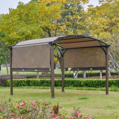 Pergola mit einstellbarem Stoffdach, braun, Outsunny | yomonda