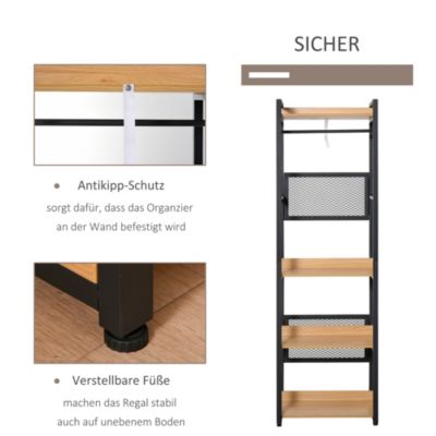 Garderobe mit Schuhablage, braun, HOMCOM | yomonda