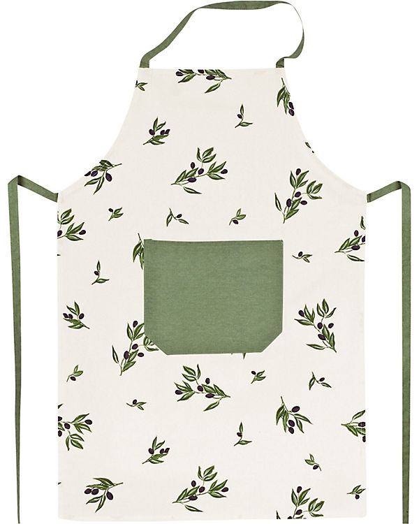 Kracht Schürze Baumwolle Olivenzweige olive | 04017847735008 Kracht Schürze Baumwolle Olivenzweige olive | 04017847735008