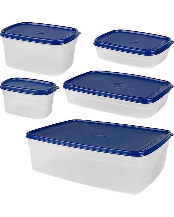 Emsa „Frischhaltedose „“Superline““ 5-tlg Polyester/Kunststoff OPTIMA“ blau/weiß | 04062671080787 Emsa „Frischhaltedose „“Superline““ 5-tlg Polyester/Kunststoff OPTIMA“ blau/weiß | 04062671080787