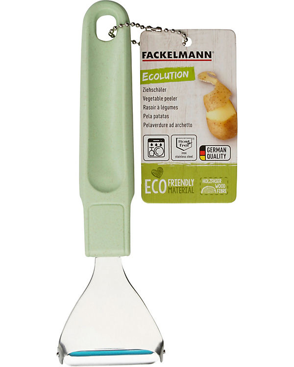 FACKELMANN Gemüseschäler Griff Polyester/Kunststoff, Funktionsteil 18/10 Edelstahl Ecolution mint | 04008033330732 FACKELMANN Gemüseschäler Griff Polyester/Kunststoff, Funktionsteil 18/10 Edelstahl Ecolution mint | 04008033330732