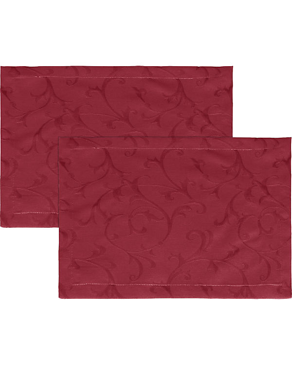 Erwin Müller Tischset 2er-Pack Jacquard, Rips-Qualität Düsseldorf weinrot | 04062671191131 Erwin Müller Tischset 2er-Pack Jacquard, Rips-Qualität Düsseldorf weinrot | 04062671191131