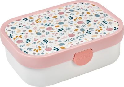 Mepal Brotdose Campus Spring Flowers, inkl. Bento-Einsatz & Snackgabel rosa | 08711269999852