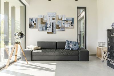 Gemälde Acryl "Komposition" handgemalt auf Leinwand 160x80 cm, braun