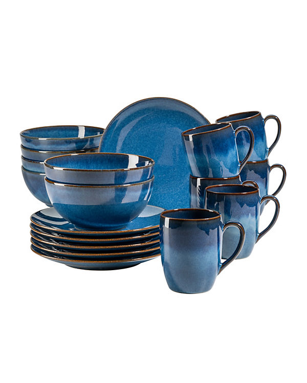 MÄSER Frühstücksset, Keramik OSSIA blau | 09001794849036 MÄSER Frühstücksset, Keramik OSSIA blau | 09001794849036
