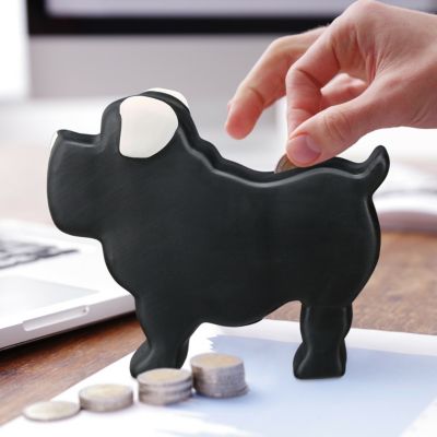 Hund Form Spardose Sparschwein aus Keramik 