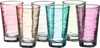 LEONARDO „Longdrinkglas „“ Struttura““ 6er-Pack Vario“ bunt | 04002541219893