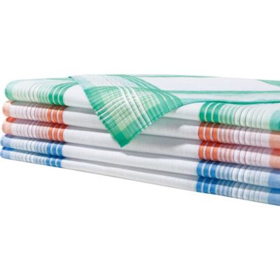 Damen-Taschentücher 6er-Pack Baumwolle blau/orange/grün 
