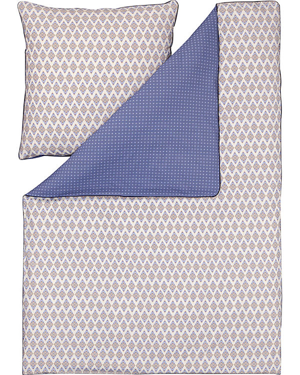 Estella „Bio Wendebettwäsche „“Casablanca““ Perkal“ blau Gr. 155 x 220 + 80 x 80 | 04053912373881 Estella „Bio Wendebettwäsche „“Casablanca““ Perkal“ blau Gr. 155 x 220 + 80 x 80 | 04053912373881