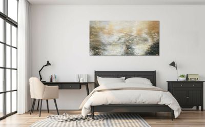 Gemälde Acryl "Kraft der Elemente" handgemalt auf Leinwand, braun, YS