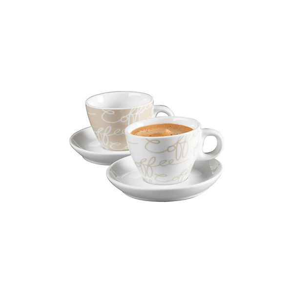 CORNELLO Espresso Set creme 4-teilig Kaffeebecher