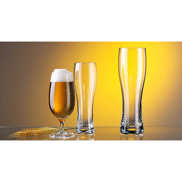 PURISMO BEER Weizenbierglas Pilsstange 0,4l 4er Set Biergläser