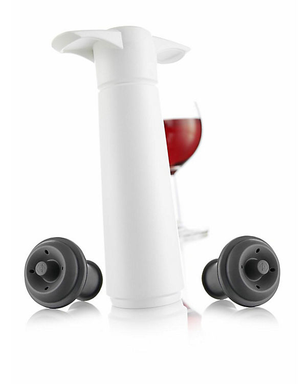 vacu vin Weinpumpe mit 2 Stopfen weiß Flaschenverschlüsse | 08714793098121 vacu vin Weinpumpe mit 2 Stopfen weiß Flaschenverschlüsse | 08714793098121