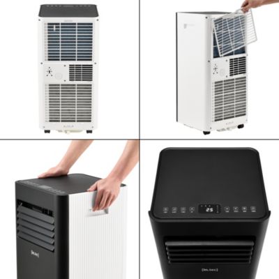 Mobiles Klimagerät mit ökologischem Kühlmittel Klimaanlage 2600W 3-in-1 Luftkühler Ventilator Entfeuchter 9000 BTU Schwarz/Weiß