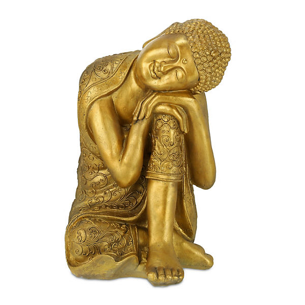 Buddha Figur mit geneigtem Kopf 60 cm