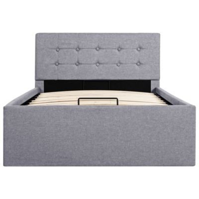 Stauraumbett Hydraulisch Stoff, grau, | yomonda