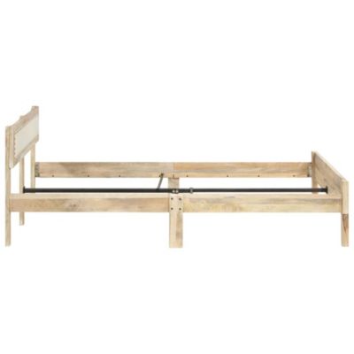 Bettgestell Mango Massivholz Doppelbett Bett Holzbett Futonbett, braun