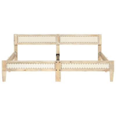 Bettgestell Mango Massivholz Doppelbett Bett Holzbett Futonbett, braun