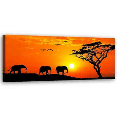 Kunst Orange Afrika Leinwandbilder