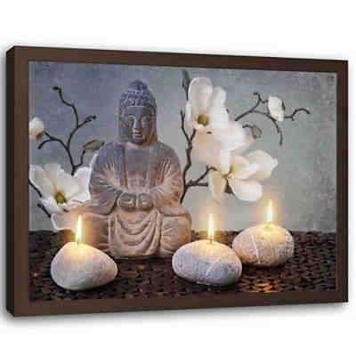 Kunst Buddha Candles Leinwandbilder