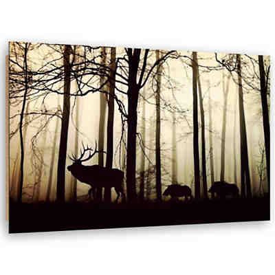 Kunst Hirsche im Wald Leinwandbilder