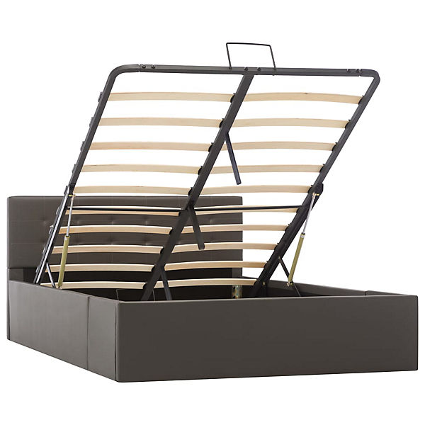 Stauraumbett Hydraulisch Kunstleder, grau | yomonda