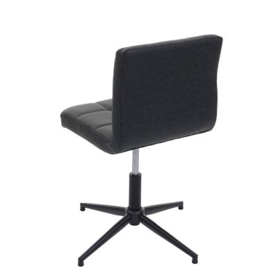 2x Esszimmerstuhl höhenverstellbar drehbar, Kunstleder, grau, HWC