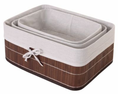 3er Set Aufbewahrungskorb, braun, HWC Mendler | yomonda