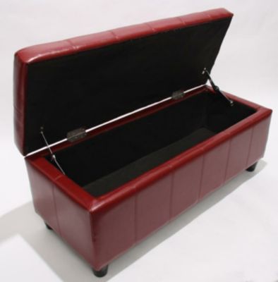 Sitzbank mit Aufbewahrung, rot, HWC Mendler | yomonda