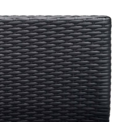 Standard 2x Poly-Rattan Sessel HWC-G12 Kissen dunkelgrau Gartenstuhl schwarz 