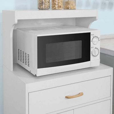Küchenschrank Mikrowellenschrank mit Rollen, weiß, SoBuy® | yomonda