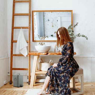 Kosmetikeimer eckig 3 Liter, schwarz, relaxdays | yomonda