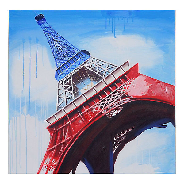Ölgemälde Eiffelturm XL handgemalt, 100x100cm