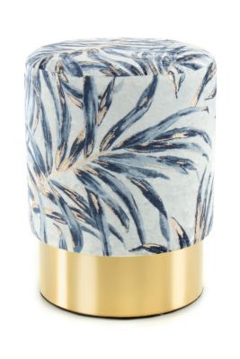 Sitzhocker Hocker Gipsy 225 Blau / Gold 2