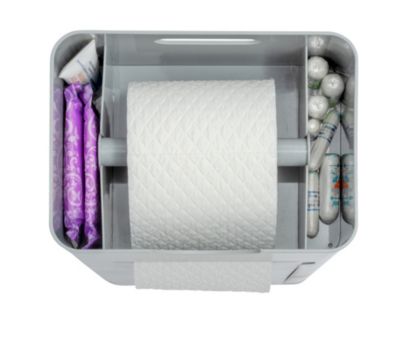 Toilettenpapierhalter mit Zeitungsständer Stand WC Garnitur mit Zeitungsablage 