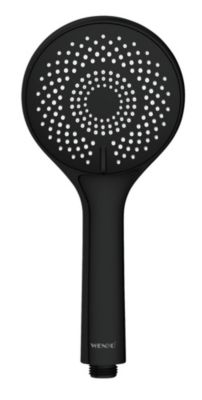 WENKO Duschkopf Watersaving Schwarz matt, Ø 11 cm schwarz | 04008838295342