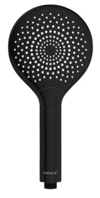 WENKO Duschkopf Watersaving Schwarz matt, Ø 12 cm schwarz | 04008838337431