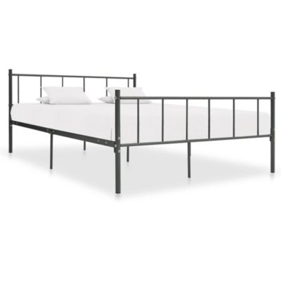 Bettgestell Metallbett Metall Bett Schlafzimmer Bed frame 90-160 cm Grau Bett 
