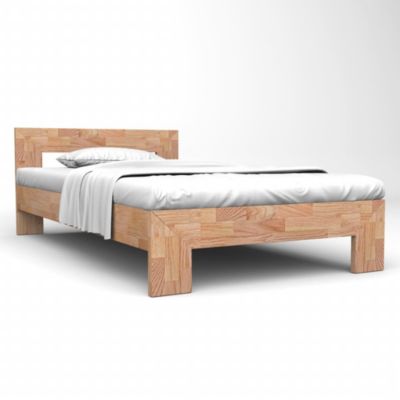 vidaXL Bettgestell Massives Mangoholz 140x200cm Bettrahmen Doppelbett Bett