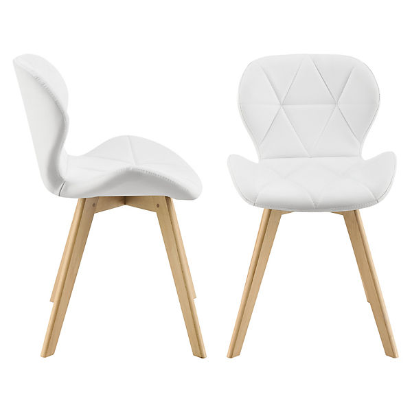 ® Design Stühle 2er Set Esszimmer Stuhl Kunststoff Kunstleder Modern en.casa