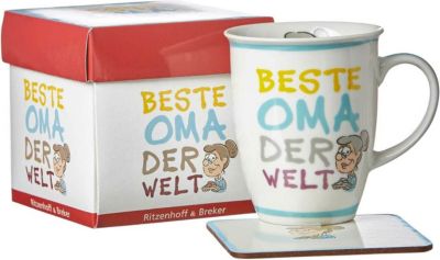 Ritzenhoff & Breker Kaffeebecher Oma im Geschenkkarton Kaffeebecher bunt | 04006344035988