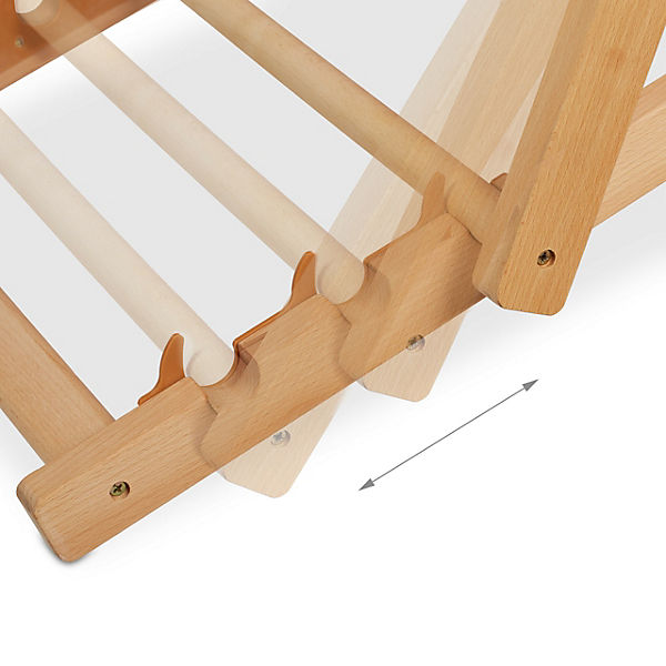 Grauer Liegestuhl aus Holz im 2er Set