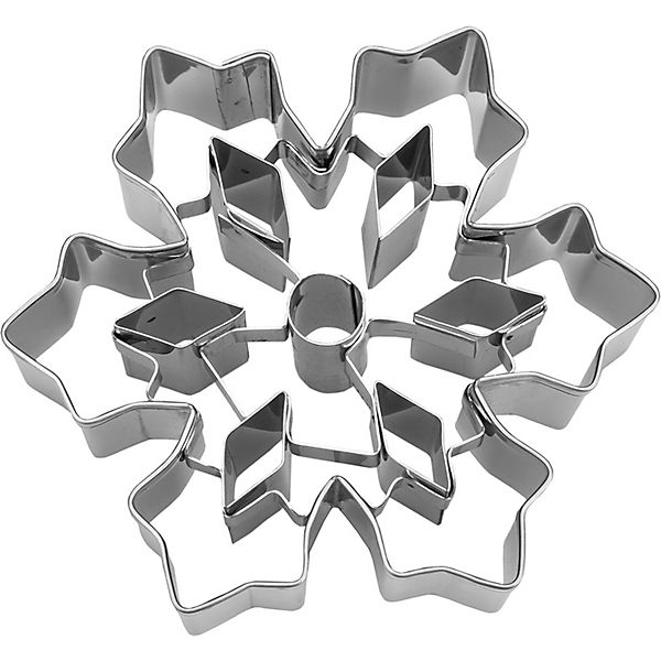 Ausstechform Keksausstecher Kristall im Eiskristall, 8 x 2,5 cm