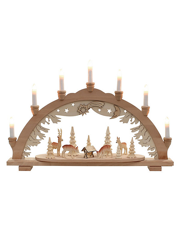 Sigro Holz Schwibbogen, Spitzkerzen Rehe im Wald 57 x 9 x 38 cm natur | 04046183611790 Sigro Holz Schwibbogen, Spitzkerzen Rehe im Wald 57 x 9 x 38 cm natur | 04046183611790