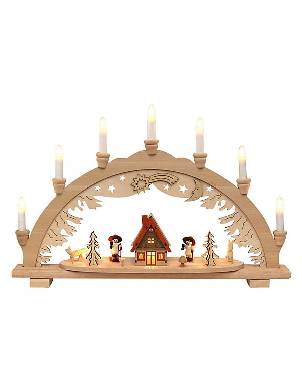 Sigro Holz Schwibbogen, Spitzkerzen Waldidyll 57 x 9 x 38 cm natur | 04046183648185 Sigro Holz Schwibbogen, Spitzkerzen Waldidyll 57 x 9 x 38 cm natur | 04046183648185