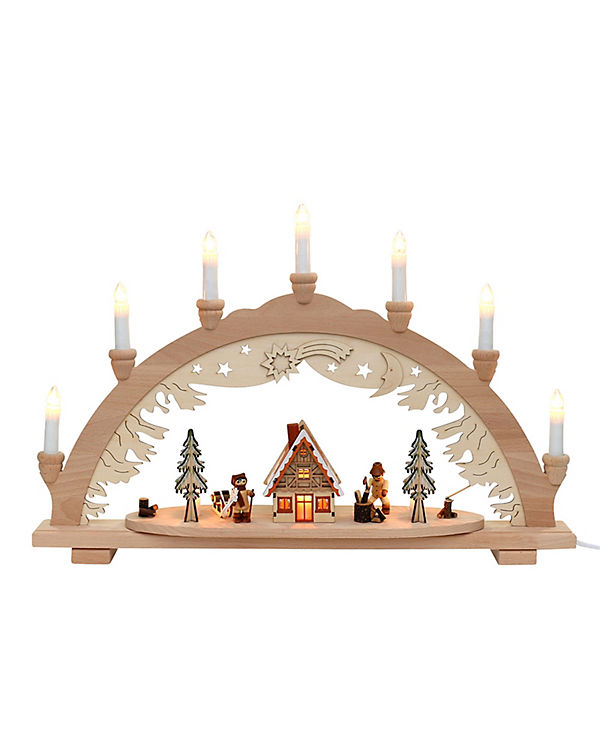 Sigro Holz Schwibbogen, Spitzkerzen Winterfiguren/Waldhaus 57 x 9 x 38 cm mehrfarbig | 04046183528463 Sigro Holz Schwibbogen, Spitzkerzen Winterfiguren/Waldhaus 57 x 9 x 38 cm mehrfarbig | 04046183528463