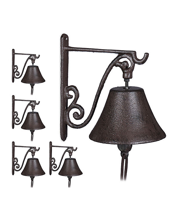 relaxdays 5 x Türglocke Gusseisen antik braun | 04052025407919 relaxdays 5 x Türglocke Gusseisen antik braun | 04052025407919