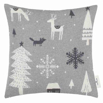 TOM TAILOR Zierkissenhülle ohne Füllung 45x45cm SCANDINAVIAN 100% Baumwolle grau Gr. 45 x 45 | 04005414466271