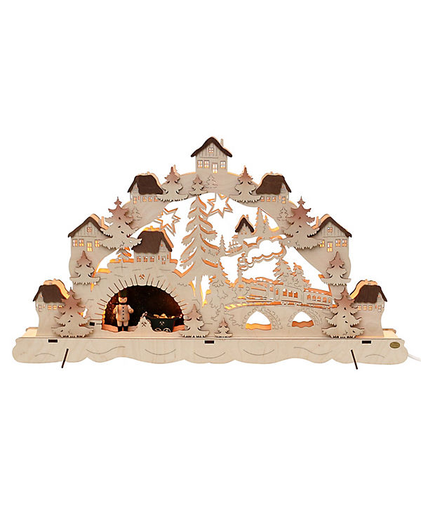 Sigro Holz Schwibbogen, Spitzkerzen Bergbau 64 x 7 x 37 cm natur | 04046183659600 Sigro Holz Schwibbogen, Spitzkerzen Bergbau 64 x 7 x 37 cm natur | 04046183659600